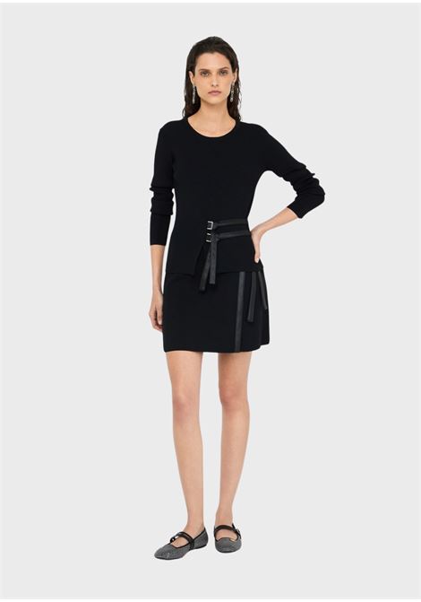 Maglia con fibbie NERO Liu Jo | MF5042MS55N22222